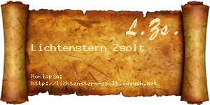 Lichtenstern Zsolt névjegykártya