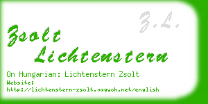 zsolt lichtenstern business card